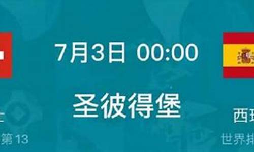 欧洲杯瑞士队vs西班牙队_欧洲杯瑞士vs西班牙比