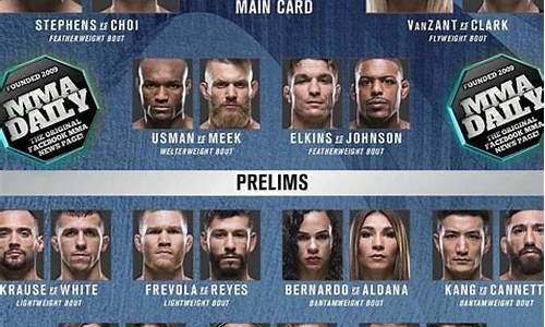 ufc241对阵表-ufc124对阵